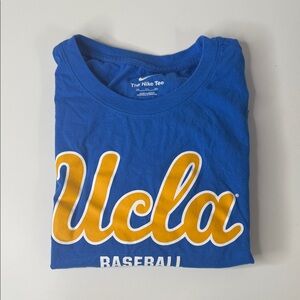 Nike Blue UCLA Baseball Tee with Yellow Lettering
